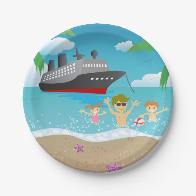 Kreuzfahrten mit der tropischen Familie Pappteller (Vorderseite)