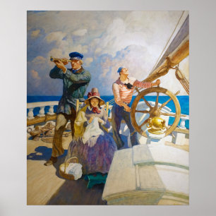 Kreuzfahrten von Newell Convers Wyeth Poster