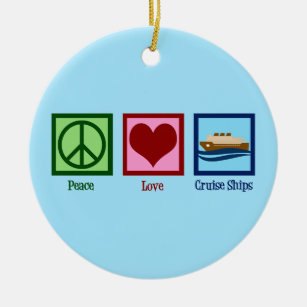Kreuzfahrten zur Liebe des Friedens auf Schiffen Keramik Ornament