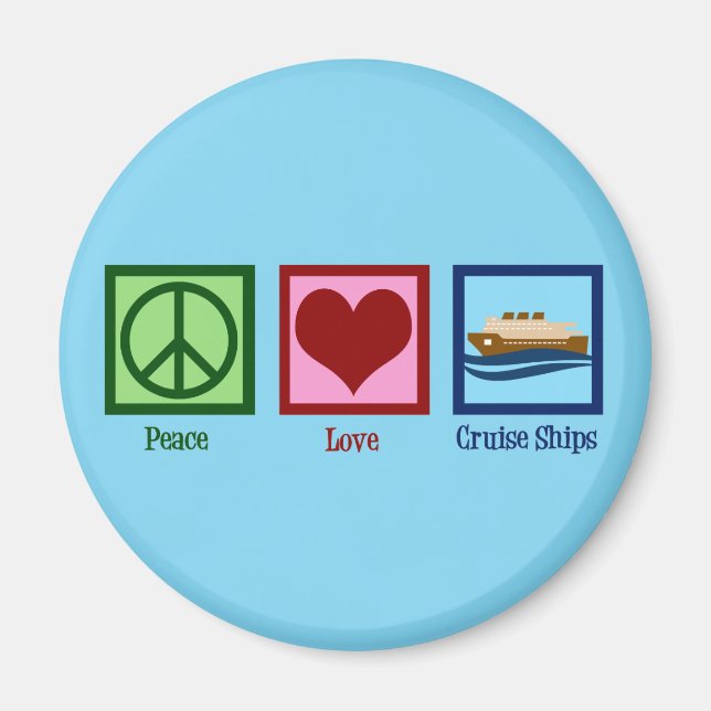 Kreuzfahrten zur Liebe des Friedens auf Schiffen Magnet (Vorne)