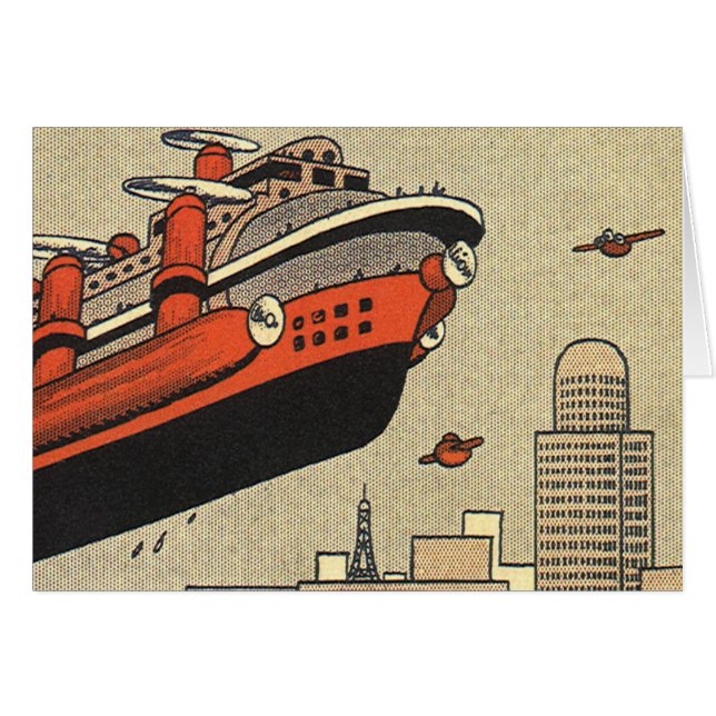 Kreuzfahrthubschrauber für Vintage Science Fiction (Vorderseite (Horizontal))