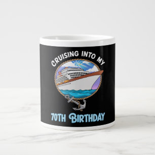 Kreuzfahrtliebhaber auf dem Weg zu meinem 70. Gebu Jumbo-Tasse