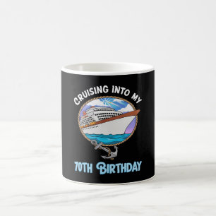 Kreuzfahrtliebhaber auf dem Weg zu meinem 70. Gebu Kaffeetasse