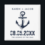 Kreuzfahrtmagnete für die Gastgeschenk Hochzeit vo Magnet<br><div class="desc">Hochzeitsvorstellungen auf nautischen Ankermagneten eines Kreuzfahrtschiffes. Passen Sie Ihre Namen,  Ihr Hochzeitstermin und Ihren Schiffsnamen an. Ein tolles Geschenk,  um Ihnen Hochzeitsgäste Zuhause zu schicken,  um sie an Ihre Hochzeitsreise zu erinnern.</div>