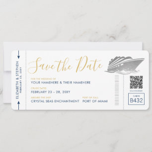 Kreuzfahrtpass Hochzeitsticket Silver Boarding Save The Date