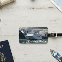 Kreuzfahrtschiff Alaska im Ozean Gepäckanhänger