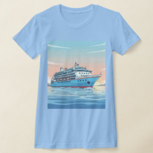 Kreuzfahrtschiff auf dem Ozean T-Shirt
