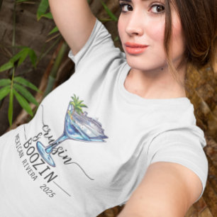 Kreuzfahrtschiff Cruisin und Boozin Martini T-Shirt