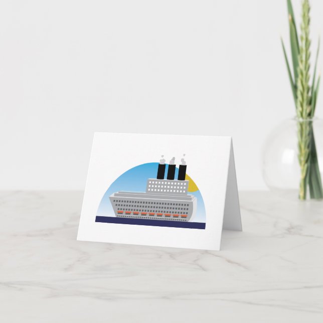 Kreuzfahrtschiff Dankeskarte (Vorderseite)