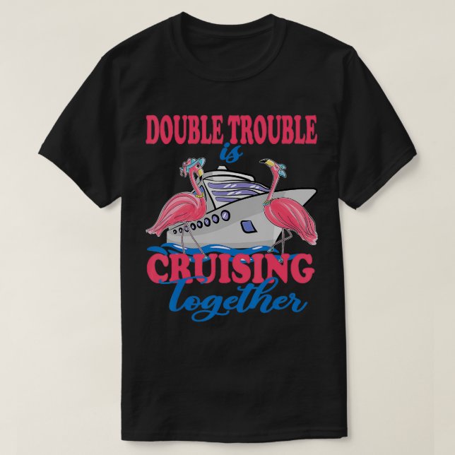 Kreuzfahrtschiff Flamingo Lover T-Shirt (Design vorne)