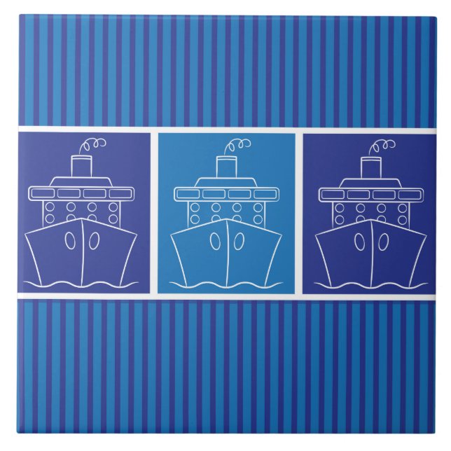 Kreuzfahrtschiff Fliese (Vorderseite)