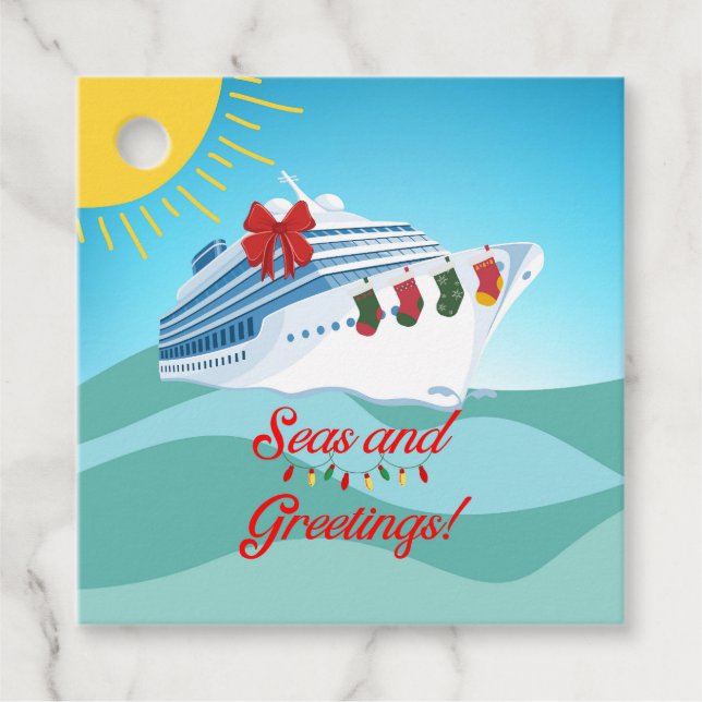 Kreuzfahrtschiff Geschenkanhänger (Vorderseite)