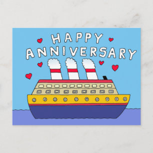 Kreuzfahrtschiff Hochzeit Jubiläum Glückwünsche Postkarte