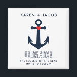 Kreuzfahrtschiff Hochzeitsanker Save the Date Magnet<br><div class="desc">Set segeln auf einer Reise der Liebe mit unserem Kreuzfahrtschiff Hochzeitsanker Speichern Sie das Date Magnet. Dieser Magnet ist perfekt für die Ankündigung Ihrer nächsten Nuptials an Bord eines Kreuzfahrtschiffs und vereint nautischen Charme mit praktischer Funktionalität. Damit Ihre Gäste begeistert sind und bereit sind, sich an Ihrem besonderen Tag auf...</div>