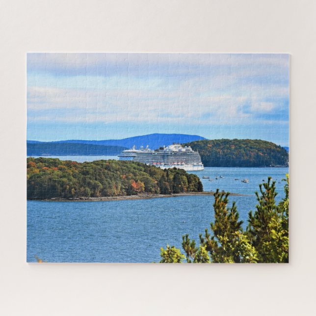 Kreuzfahrtschiff im Bar Harbour Jigsaw Puzzle (Horizontal)