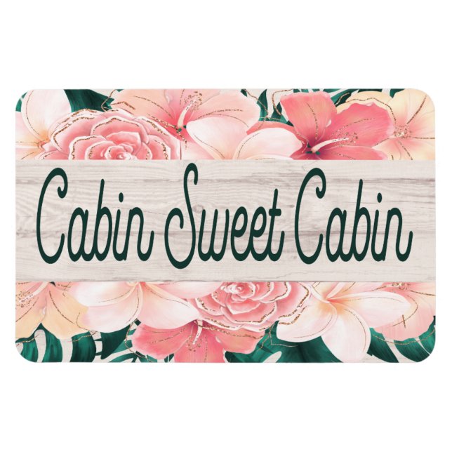 Kreuzfahrtschiff Kabine Türtüren Blume Rustikales  Magnet (Horizontal)