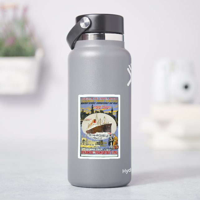 Kreuzfahrtschiff, New York Skyline & A London Stre Aufkleber (HydroFlask)