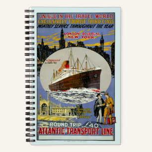 Kreuzfahrtschiff, New York Skyline & A London Stre Notizbuch