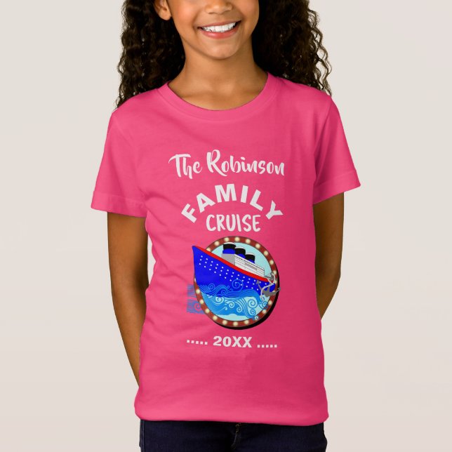 Kreuzfahrtschiff Personalisiert T- T-Shirt (Vorderseite)