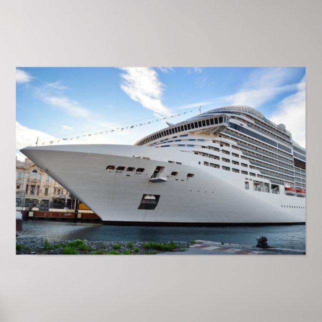Kreuzfahrtschiff Poster (Vorne)