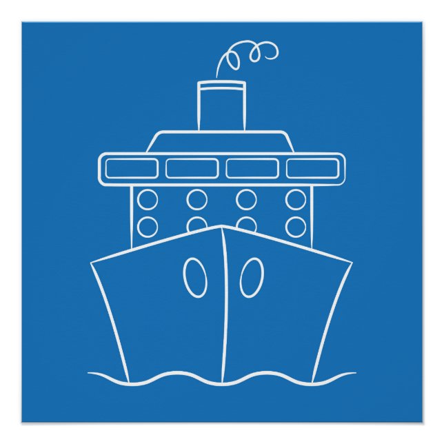 Kreuzfahrtschiff Poster (Vorderseite)