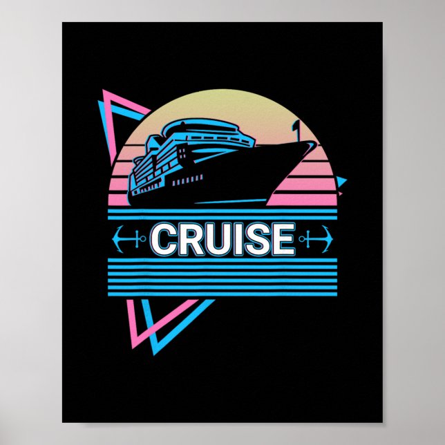 Kreuzfahrtschiff Retro  Poster (Vorne)