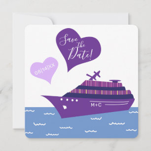 Kreuzfahrtschiff Rette die Hochzeitdatenkarte Save The Date