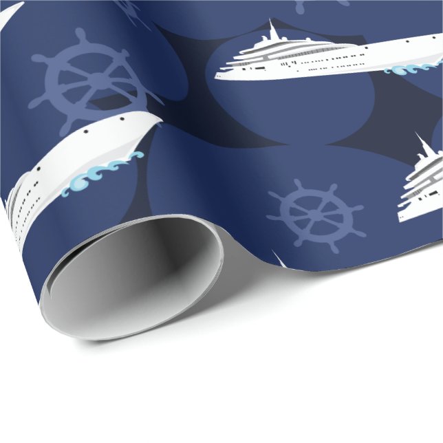 Kreuzfahrtschiffe Geschenkpapier (Rolleneckpunkt)