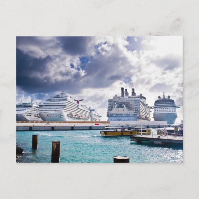 Kreuzfahrtschiffe Postkarte (Vorderseite)