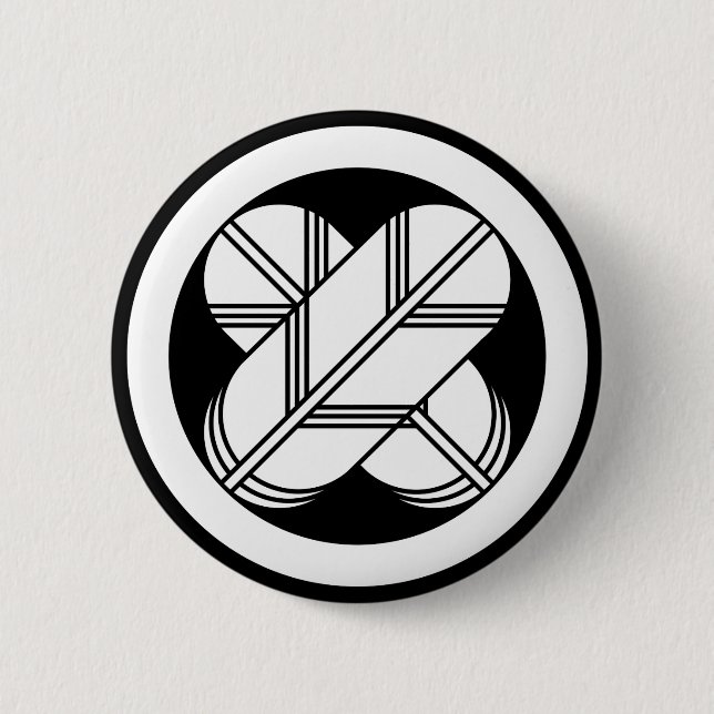 Kreuzfedern in einem Kreis Button (Vorderseite)