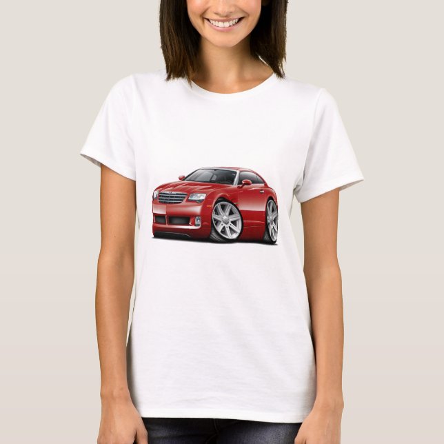 Kreuzfeuer-kastanienbraunes Auto T-Shirt (Vorderseite)