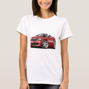 Kreuzfeuer-kastanienbraunes Kabriolett T-Shirt
