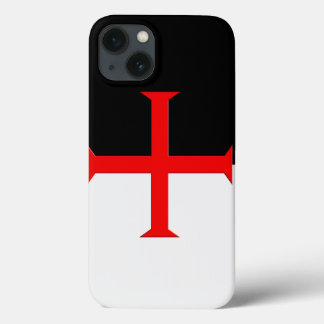 Kreuzflagge der mittelalterlichen Ritter Templar iPhone 13 Hülle