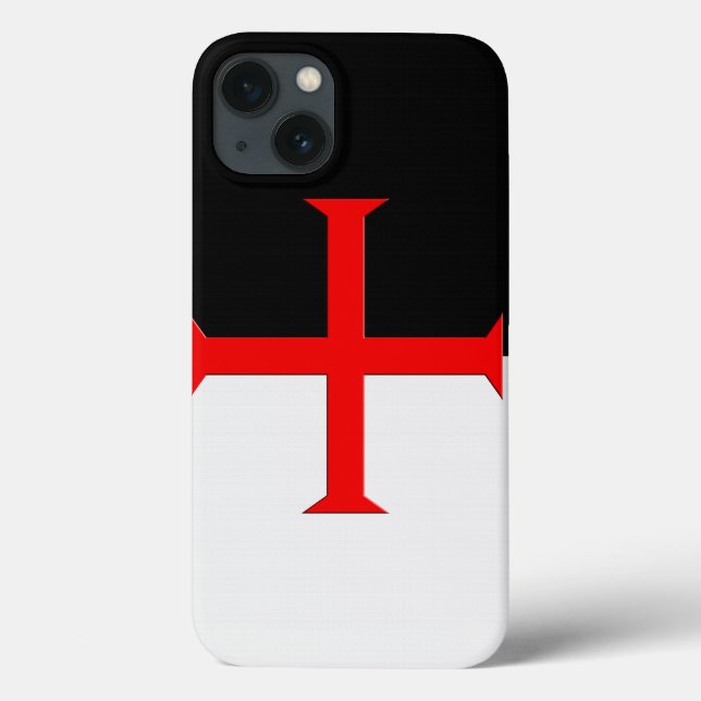 Kreuzflagge der mittelalterlichen Ritter Templar Case-Mate iPhone Hülle (Rückseite)
