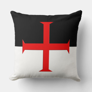 Kreuzflagge der mittelalterlichen Ritter Templar Kissen
