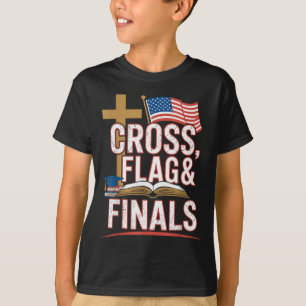 Kreuzflagge und Finals Christlicher Konservativer T-Shirt