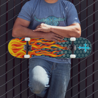 Kreuzflammen Skateboard