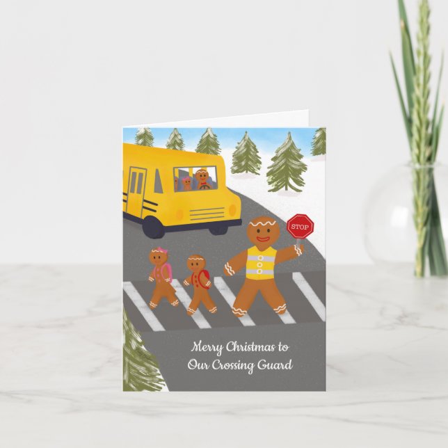 Kreuzgartenbusfahrer Weihnachtsfeiertag Dankeskarte (Vorderseite)