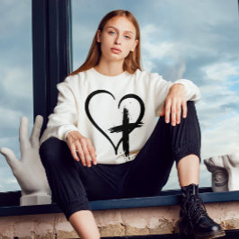 Kreuzherz-Symbol Sweatshirt
