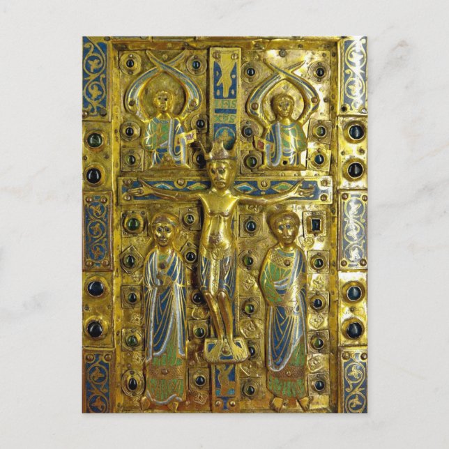 Kreuzigung Christi, Limoges, 13. Jahrhundert Postkarte (Vorderseite)