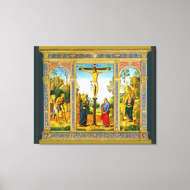 Kreuzigung der Renaissance durch Christus Leinwanddruck (Vorderseite)