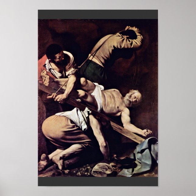Kreuzigung des hl. Peter durch Michelangelo Merisi Poster (Vorne)