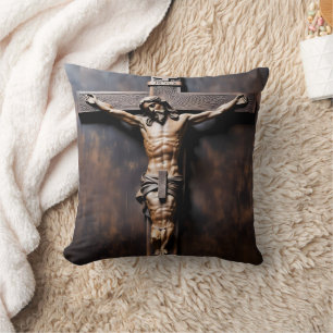 Kreuzigung Jesu auf dem Holzkreuz Kissen