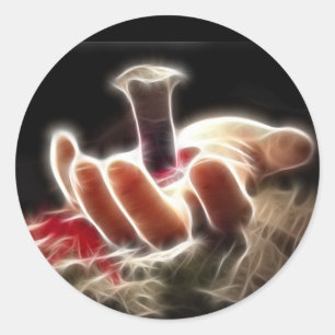 Kreuzigung Runder Aufkleber