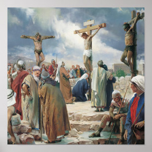 Kreuzigung von Carl Bloch, Religiös Poster