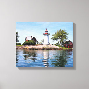 Kreuzinsel-Leuchtturm, NY wickelte Leinwand ein