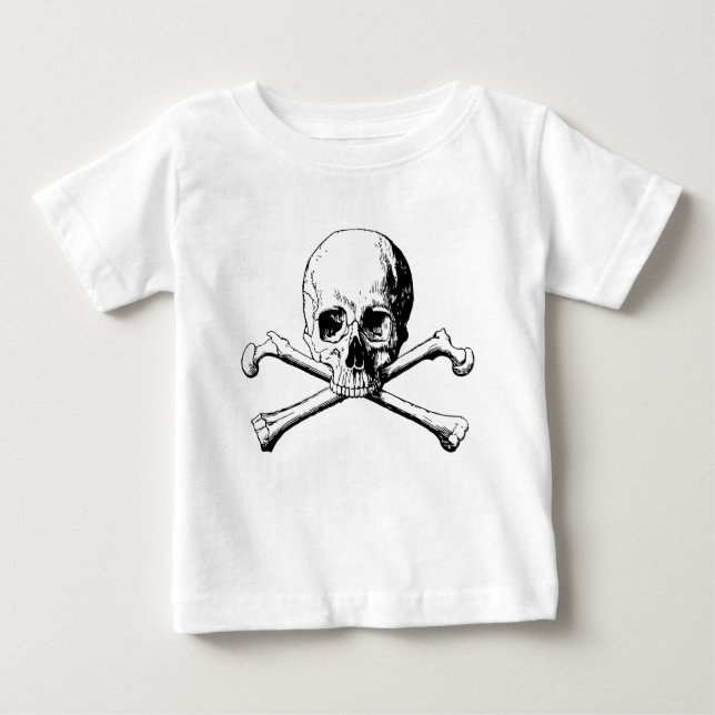 Kreuzknochen Baby T-shirt (Vorderseite)