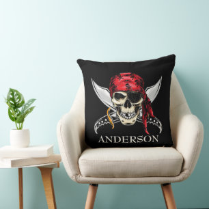 Kreuzknochen der Piratenflagge Kissen