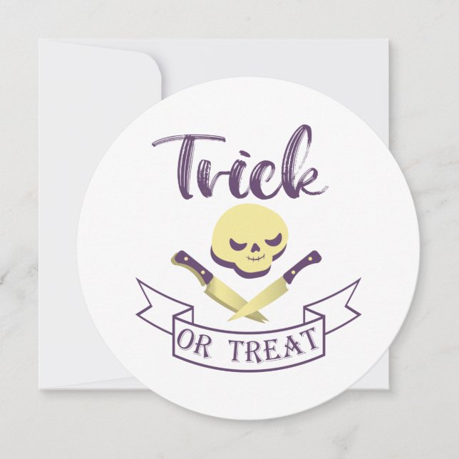 Kreuzknochen Halloween Band T Einladung (Vorderseite)
