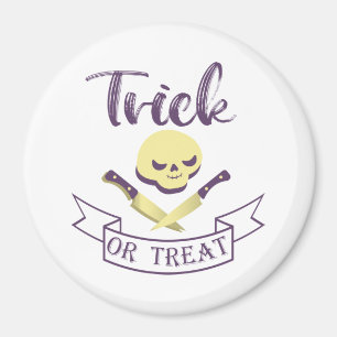 Kreuzknochen Halloween Band T Magnet